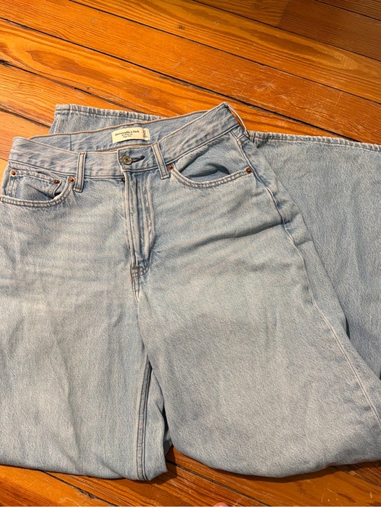 Abercrombie & Fitch Denim - Light Blue Women's High-Rise Straight Jeans